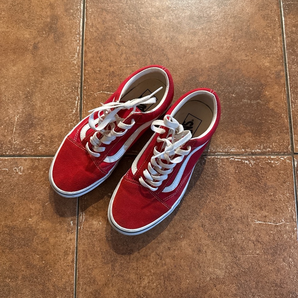 Vans Vibrant Red Sneakers with White Details